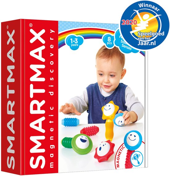 SmartMax My First Sounds & Senses - Magnetisch Sensorisch Speelgoed - 8-Delige Bouwset met Geluid en Structuur - Educatief Speelgoed voor Peuters - Vanaf 1 Jaar