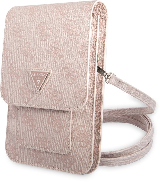 Guess PU 4G Triangle Universele telefoonhoes - Roze