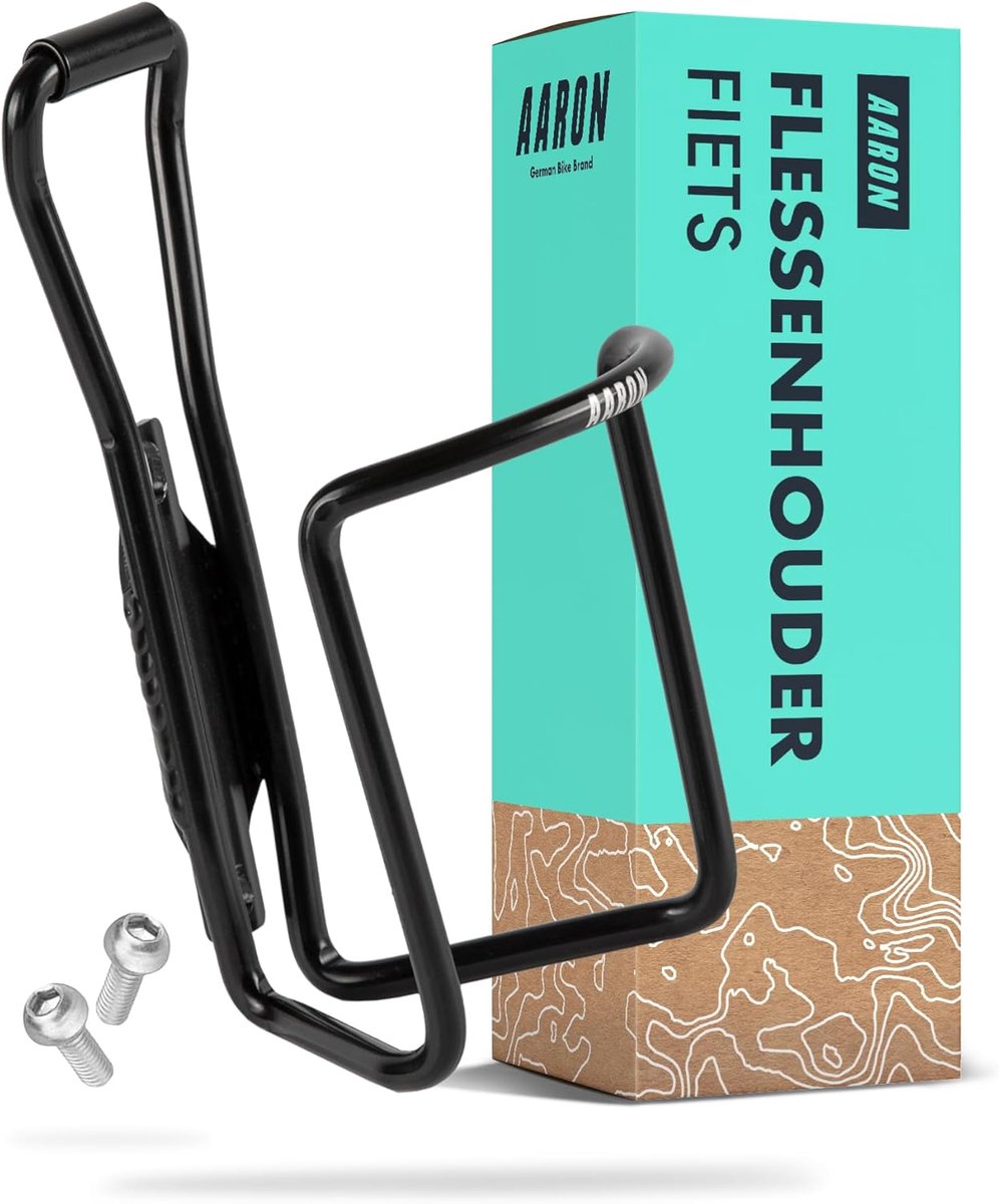 Klassieke flessenhouder - lichtgewicht en stabiel - zwart - aluminium