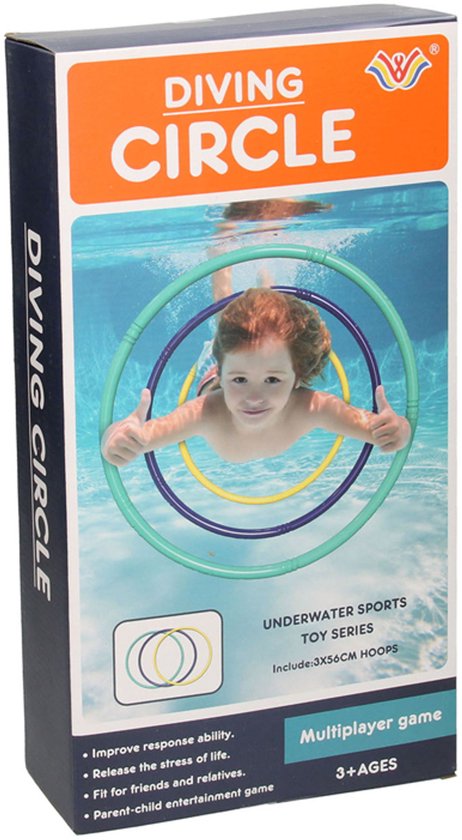 Ensemble de 3 cerceaux colorés pour la speelgoed sous-marine.