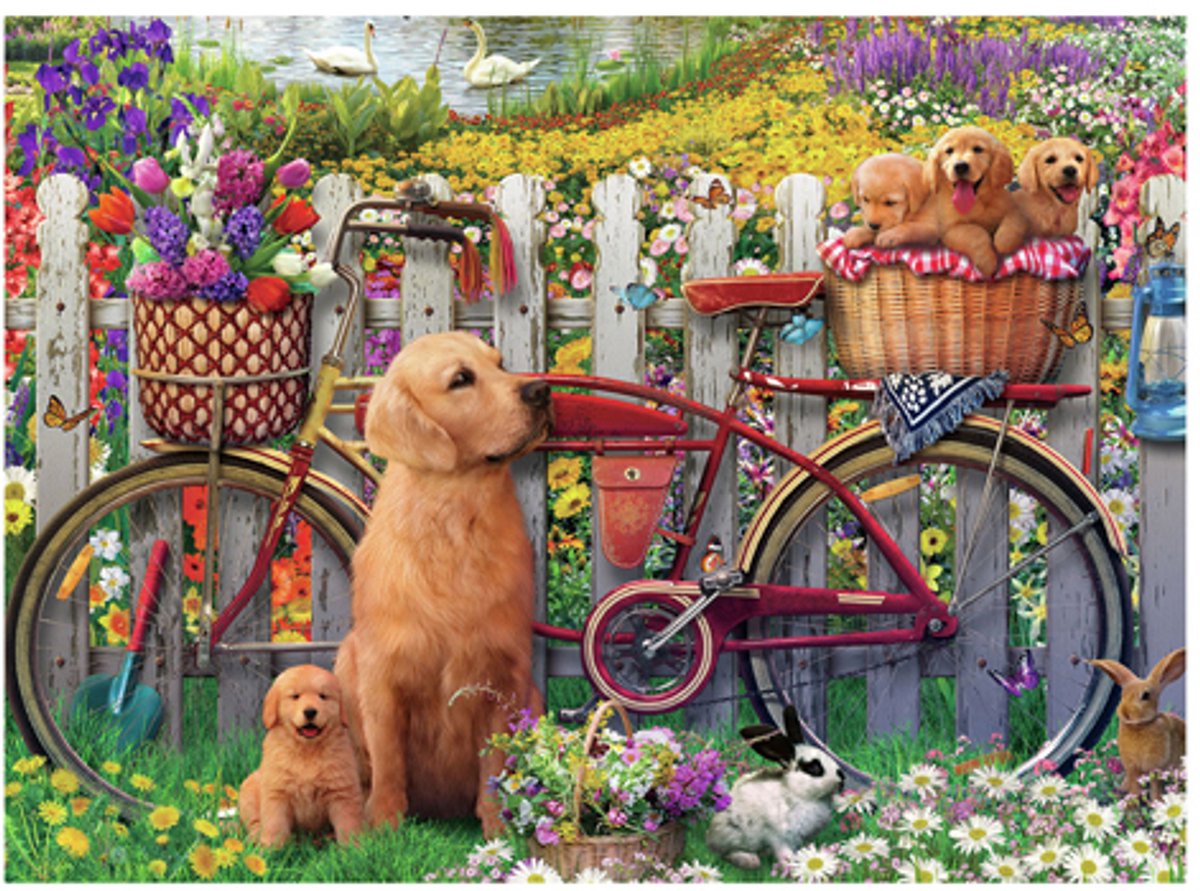 Ravensburger puzzel honden tuin - legpuzzel 500 stukjes dieren. — afbeelding 5