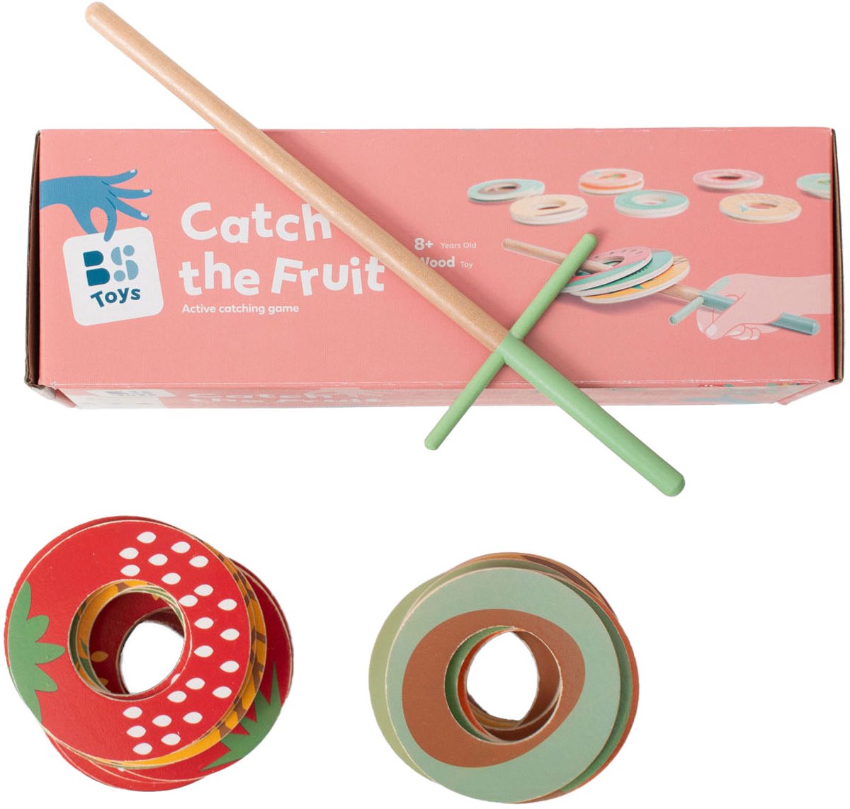 BS Toys Vang het Fruit - Houten speelgoed - Actiespel - Vangspel - Spelletjes voor kinderen - Buiten speelgoed - Buitenspel - Buiten Spellen - Tuin Speelgoed — afbeelding 10