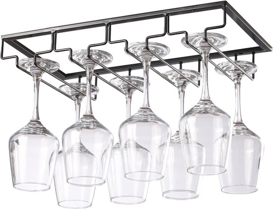 Hangende Wijnglashouders voor Onder de Kast - 2 Stuks, Kan 5-6