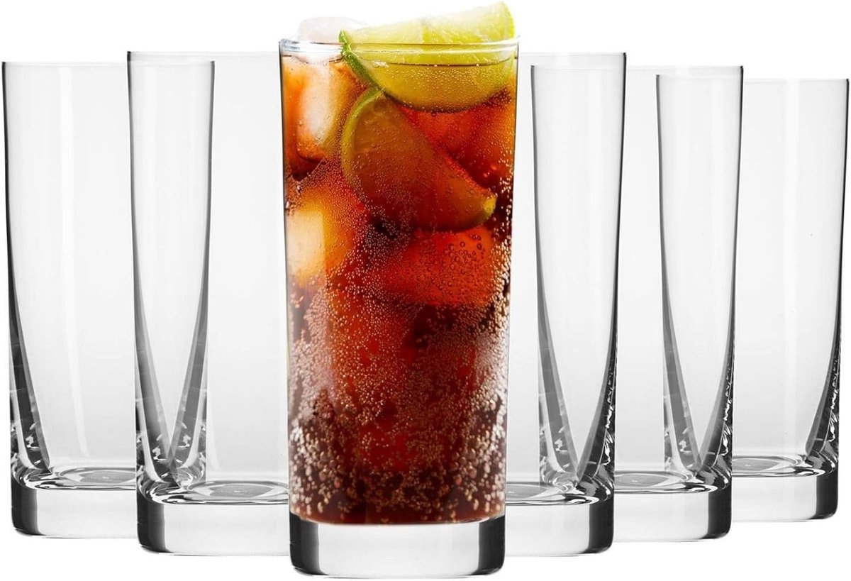 Hoog Water Sap Highball Drinkglazen - Set van 6 - Perfect voor Thuis en Feesten - 350 ml