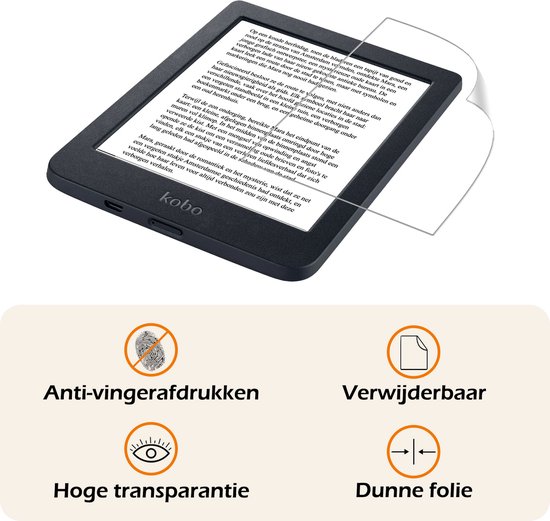 Screenprotector - Folie Geschikt voor Kobo Nia Screenprotector Bescherm Folie Screen Protector Folie Telefoon - 3 PACK — afbeelding 3