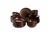 Bol.com Palmer - Bama Copper - Serviesset - 6 persoons - 24 delig - Koperkleurig - Stoneware - Bordenset aanbieding