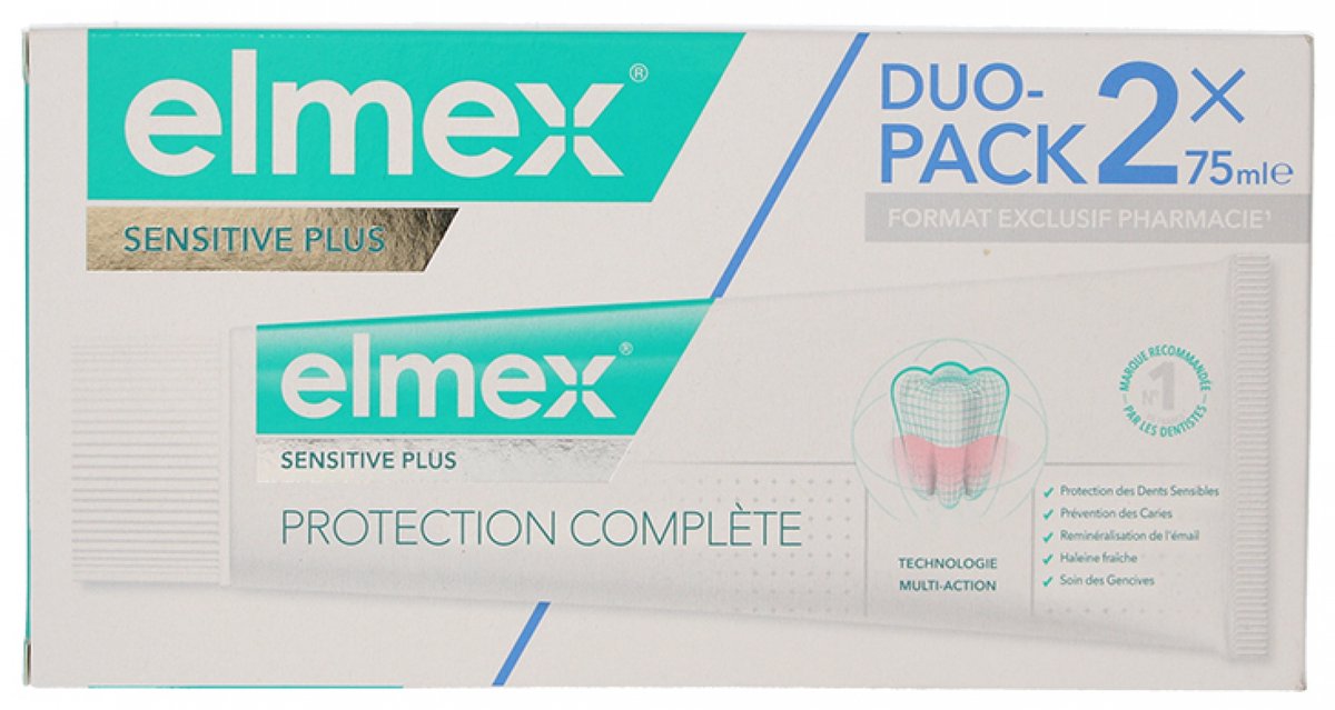 Goedkoopste Elmex Complete Care Sensitive Plus Tandpasta Set van 2 x 75 ml