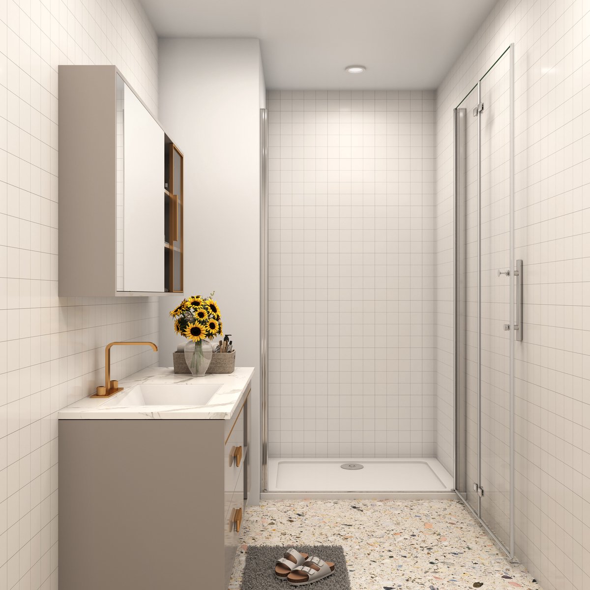 Douchedeur vouwdeur 95x195cm niche 6mm gehard glass easyclean glanzend chroom aluminium profiel