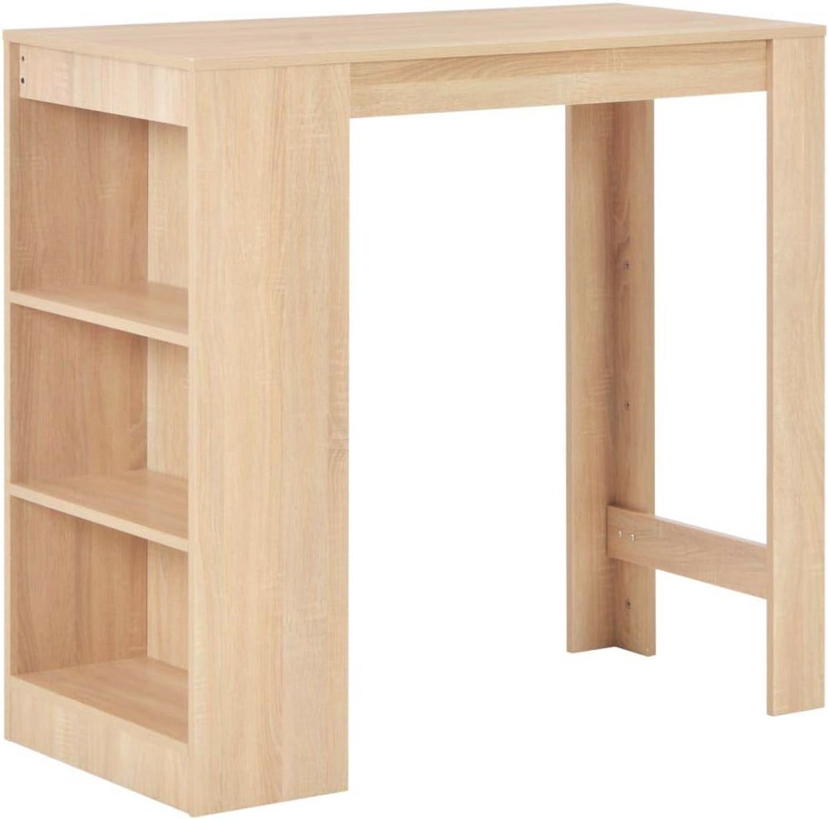 Bartafel met 3 Planken voor Bar en Keuken - Eiken Hout - 110 x 50 x 103 cm