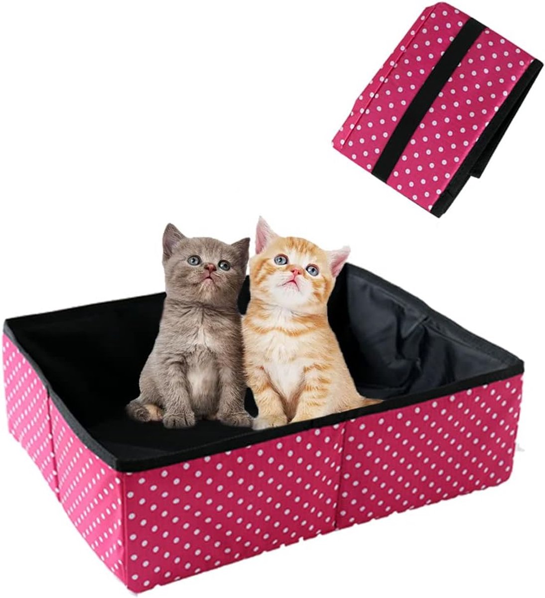 Ibenzoa® Compacte en Duurzame Opvouwbare Kattenbak – Perfect voor Kitten en Volwassen Dieren