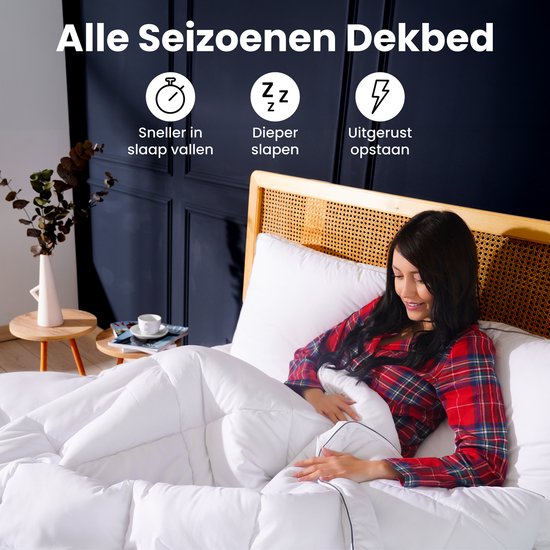 Sleep Comfy - Série White Soft - Dekbed toute l'année| 140x200 cm - 30 jours d'essai de sommeil - Dekbed anti-allergique - Dekbed simple - Couette d'été & Couette d'hiver