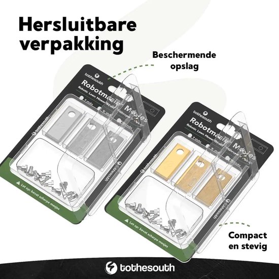 To the South® Robotmaaier Mesjes titanium geschikt voor Belrobotics Farmow - 60 stuks van To the South — afbeelding 4