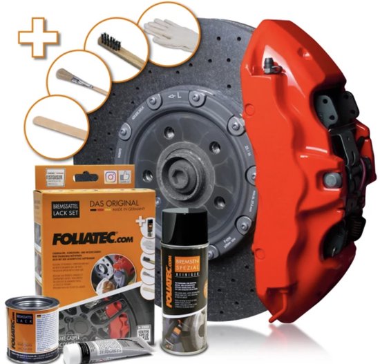 Foliatec Remklauwlakset - Performance Rood - 3 componenten