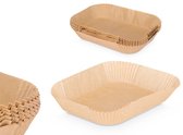 Airfryer bakpapier- Rechthoek - 50 stuks- BPA Vrij-Geschikt voor airfryer XL &XXL