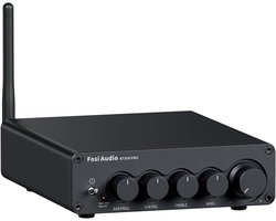 Fosi Audio BT30D Pro - TPA3255 - Hi-Fi Bluetooth 5.0 Stereo Audio Receiver Versterker 2.1 Kanaal - Mini Klasse D Geïntegreerde Versterker - 165Wx2+350W