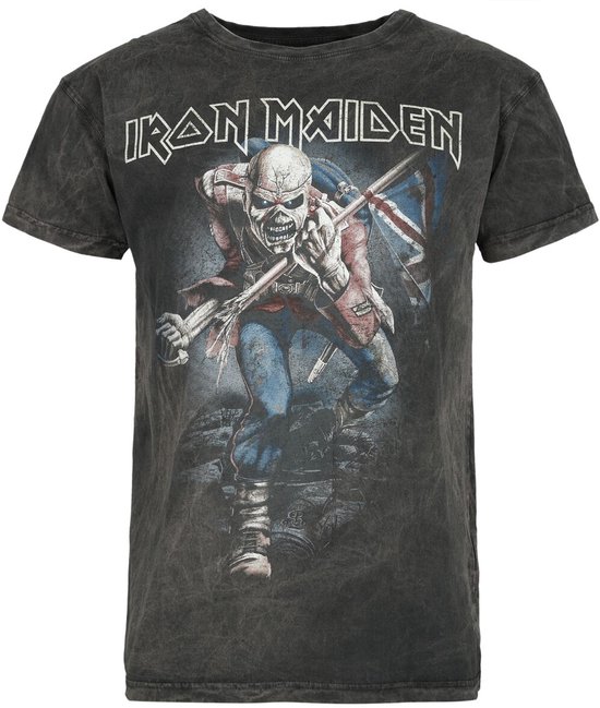 Iron Maiden The Trooper Heren T-shirt - grijs - S