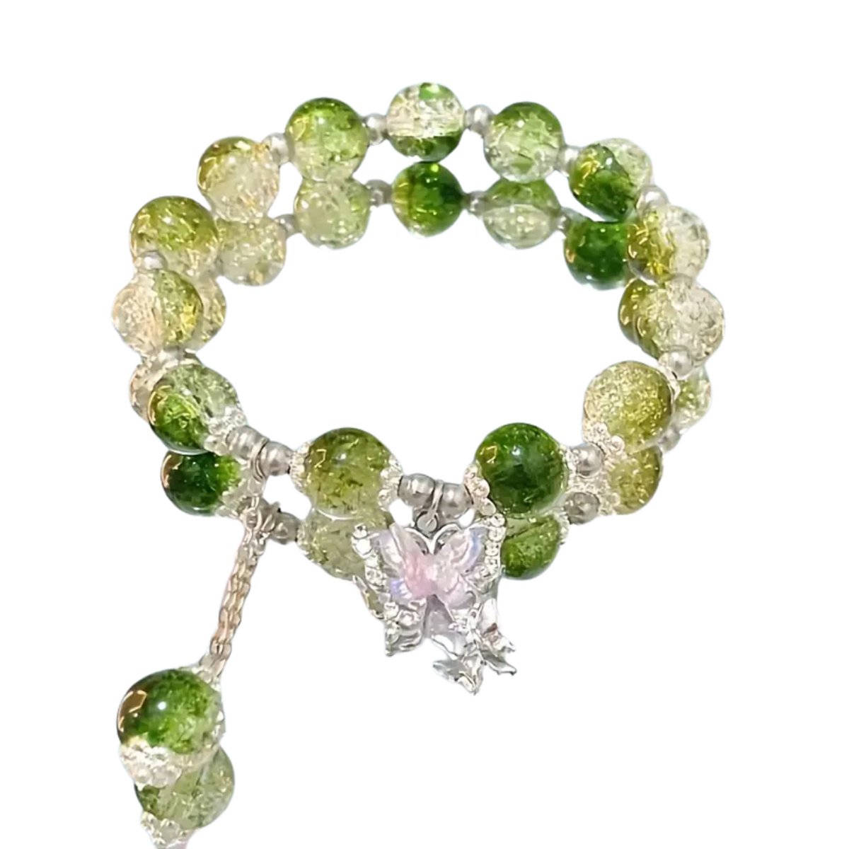 Bovista Armband - Staal - Nep Zilver - Dames - Groen