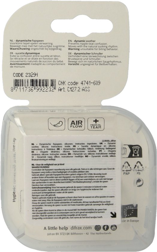 Difrax Lovi fopspeen harmony 6-20 maanden assorti 2 stuks van Difrax LOVI — afbeelding 2