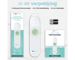 Pro Firmo Infrarood Thermometer – Digitale Contactloze Koortsthermometer voor Baby, Kind & Volwassene – Voorhoofdthermometer met Kleurindicator – Snel & Hygiënisch – Incl. Batterijen