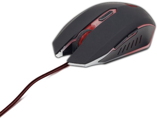 Gembird MUSG-001-R - Gaming muis, zwart/rood