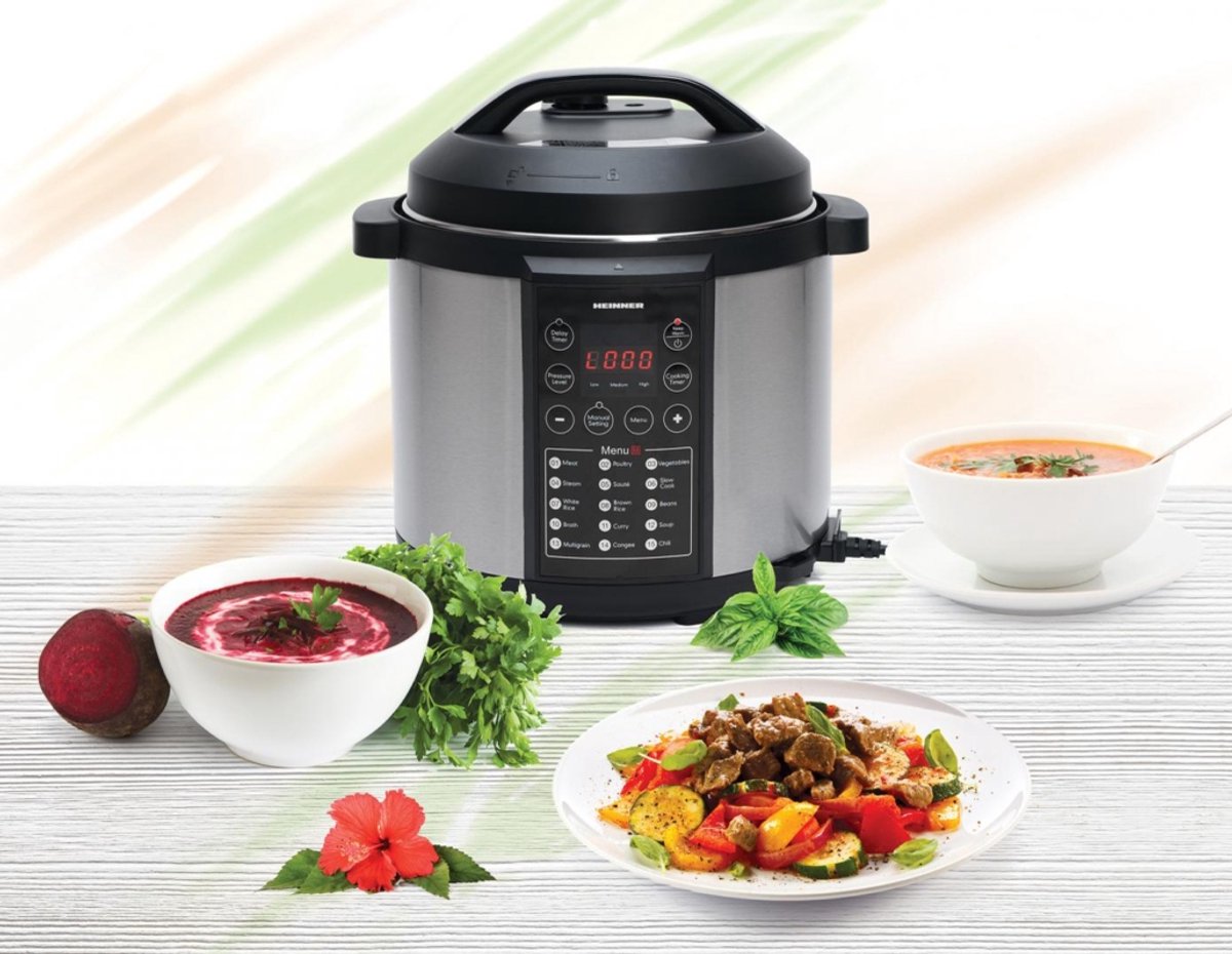Afbeelding 2 van Heinner Multicooker - 3.8 liter - 15 programma's - Snelkookpan, Sauteerpan, Stomer, Slowcooker, Rijstkoker en Voedselwarmer - RVS
