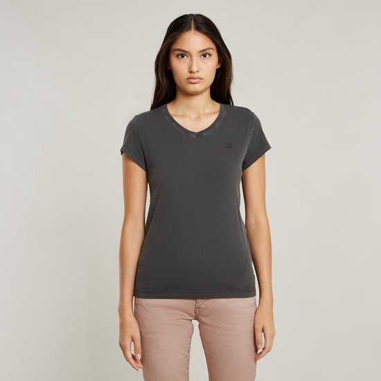G-STAR Overdyed eyben slim v t 2.0 wmn Dames Top - dk black gd