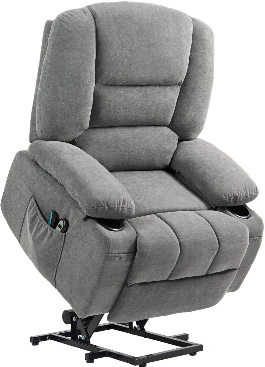HOMCOM Relaxfauteuil met Sta-op en Massagefunctie