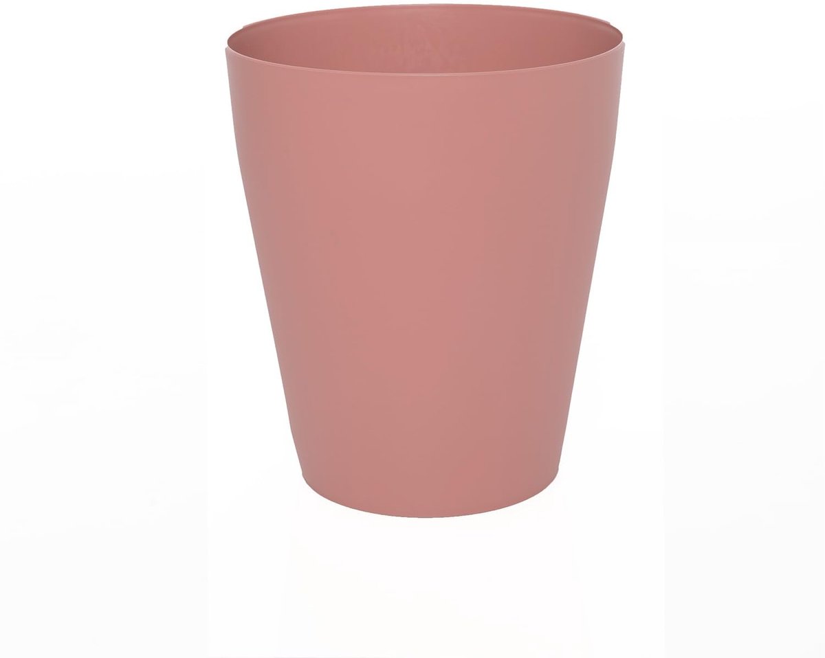 Kunststof Prullenbak voor Kinderkamer en Kantoor - 12L, Hoogte 26,5 cm, Roze