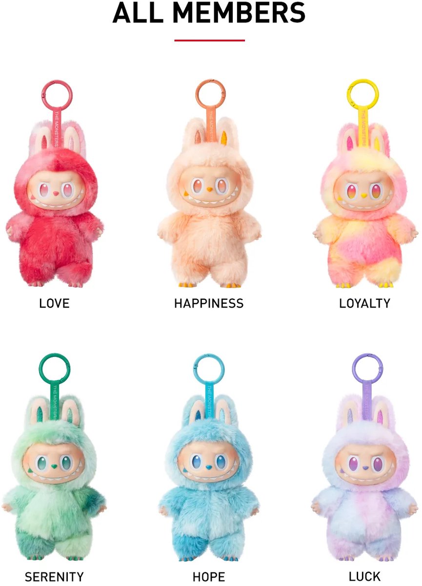 THE MONSTERS Big into Energy Series-Vinyl Plush Pendant
