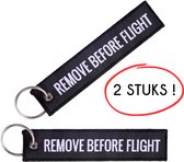 S4D® - Remove Before Flight - Sleutelhangers - Sleutelhanger Auto - Sleutelhangers Volwassenen - Zwart - 2 STUKS !