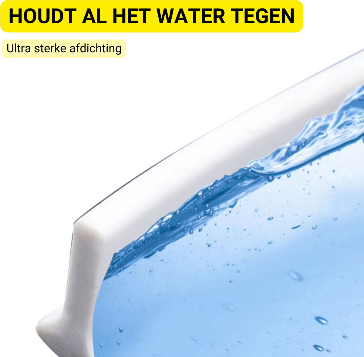Afdichtstrip Douchescherm Badkamer/Keuken Douche Waterkering, OverstromingsbarrièRe Rubberen Waterdam, Opvouwbare Douchedrempel Waterkering, Droge en Natte Scheiding, Retentiesysteem (Color : Klar