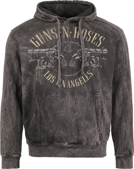 Sweat à capuche Guns N' Roses Bullet Logo Gris Taille L Katoen - Produits dérivés de groupes, Groupes