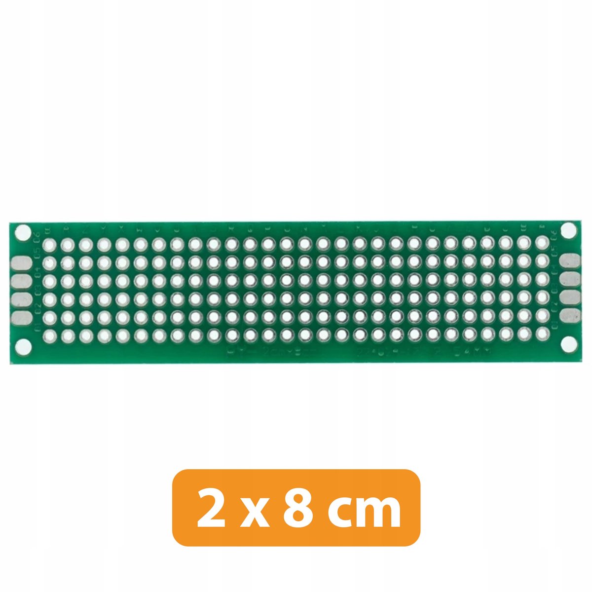 Dubbelzijdig universeel prototype PCB 20 x 80 mm (groen)