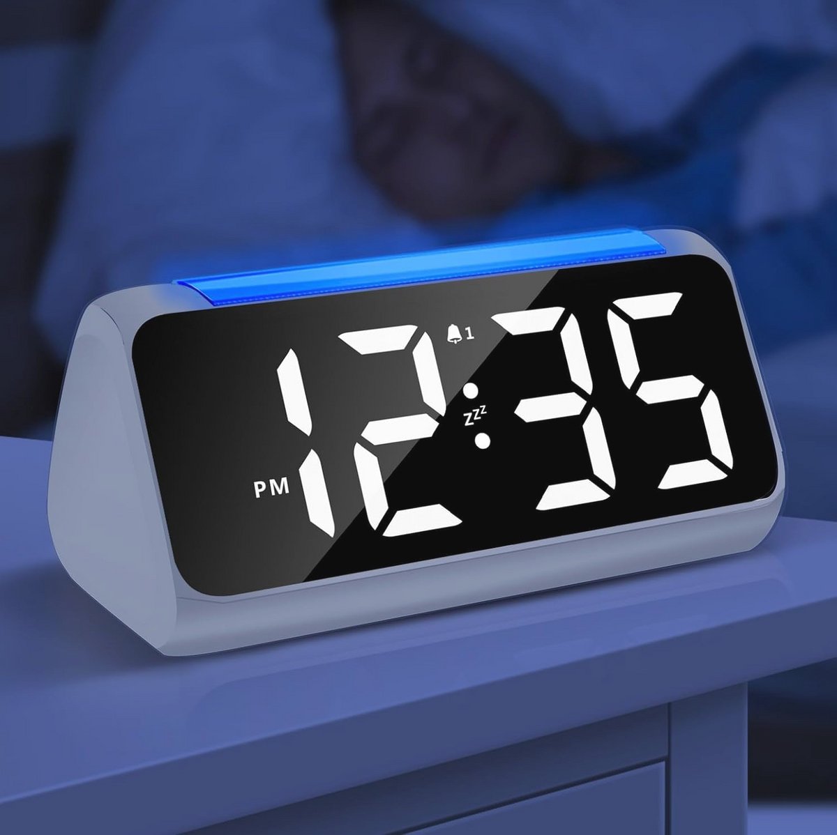 LED Wekker met Nachtlampje en Dubbele Alarmsysteem voor Slaapkamers - Digitale Klok met Groot Display en USB-oplaadpoorten