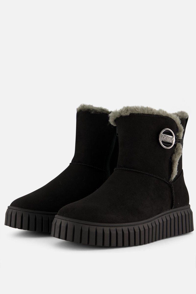 S.Oliver Gevoerde boots zwart Suede - Dames - Maat 40