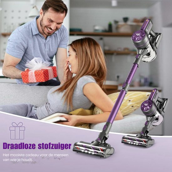 Cordless stick vacuum cleaner - 200 Watt - 4 different attachments - cordless vacuum cleaner - high-quality product