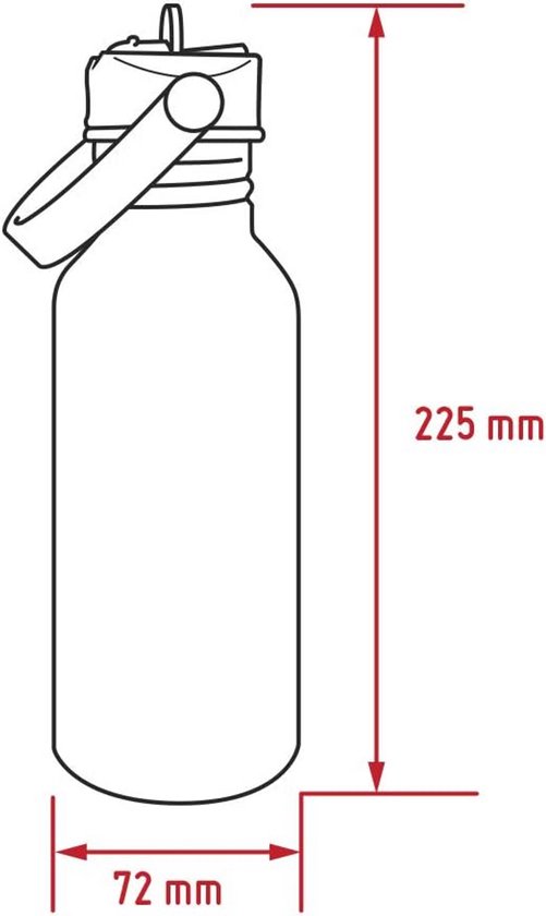 Ocean Bottle - Gerecycleerde RVS Go Waterfles - Milieuvriendelijke & Herbruikbare Fles - Sun Orange - 500ml