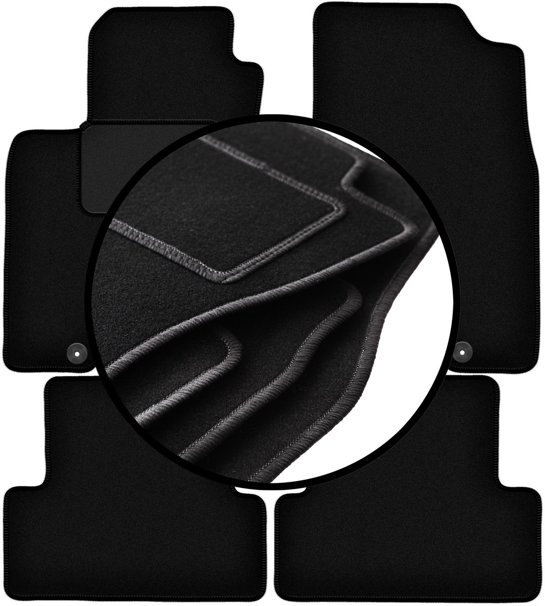 Complete set veloursmatten voor: Nissan X-Trail II T31 SUV (2007-2014)
