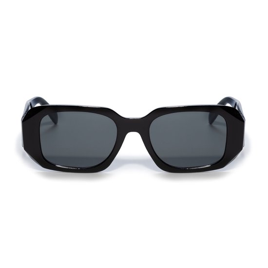 Zonnebril rechthoekig - Zonnebrillen - Festival bril - Rave bril - Glasses - Dik montuur - Zwart van Merkloos — afbeelding 3