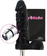 Eroticon Dildo - Zwart - Voor Anaal en Vaginaal - 17.5 CM inbreng - Voor op Seks Machine - Accessoire - 3XLR opzetstuk