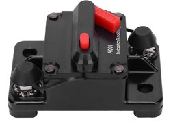 Stroomonderbreker Auto Reset Zekeringhouder Koper Waterdichte Automatische Schakelaar Rood Dc12‑42v Met Waterdichte Beschermende Plastic Kap (100A)