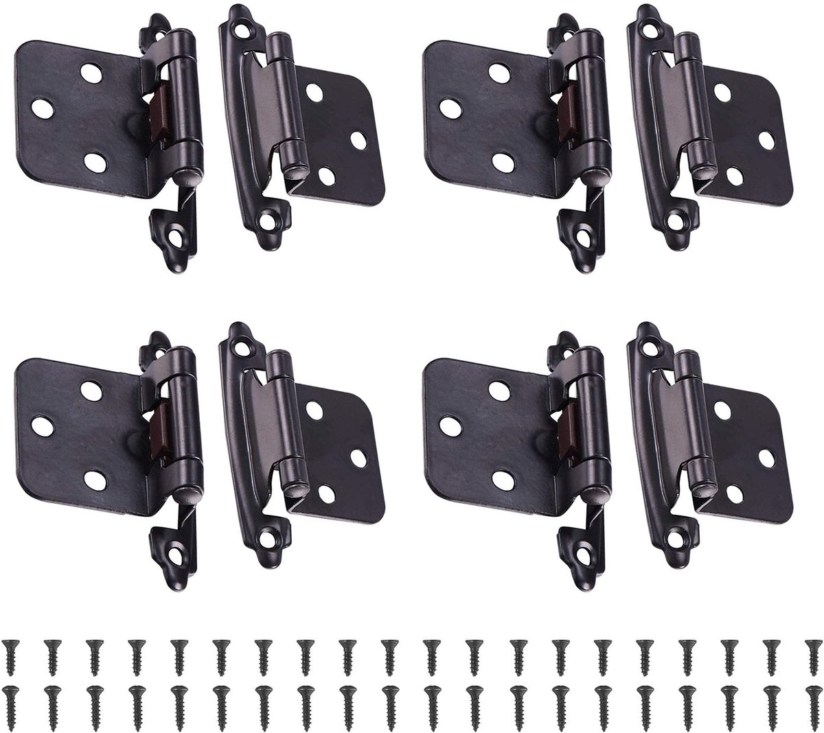 stuks roestvrijstalen scharnieren, kastdeurscharnieren met schroeven, roestvrijstalen meubelscharnieren, voor deurscharnieren, kastscharnieren, verbindingsscharnieren