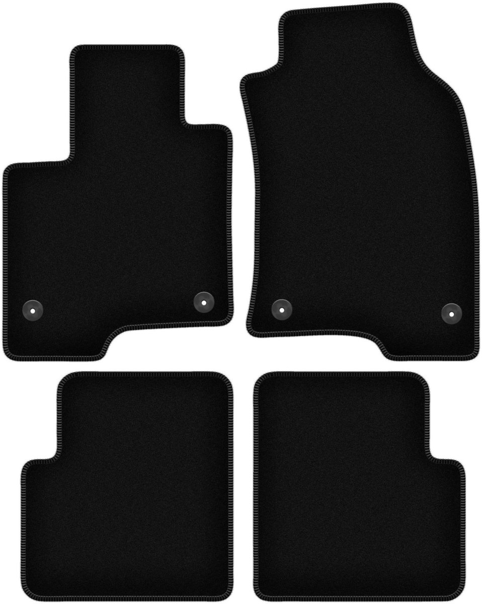 BASIC zwarte veloursmatten voor: Fiat Panda III hatchback (2012-)