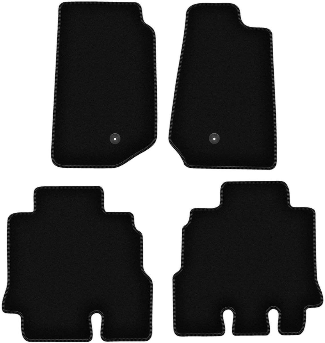 BASIC zwarte veloursmatten voor: Jeep Wrangler III JK off-road (2006-2017)