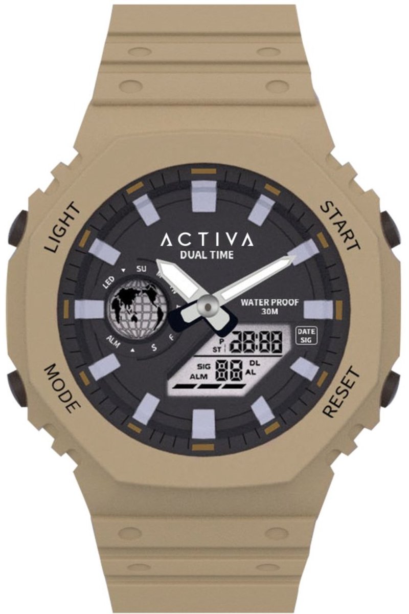 Activa X Invicta DIGITAL ESSENTIALS ACW423-014 Heren Horloge - Waterdicht - Digtaal - Quartz Uurwerk - Plastic met zwarte Wijzerplaat - 45mm