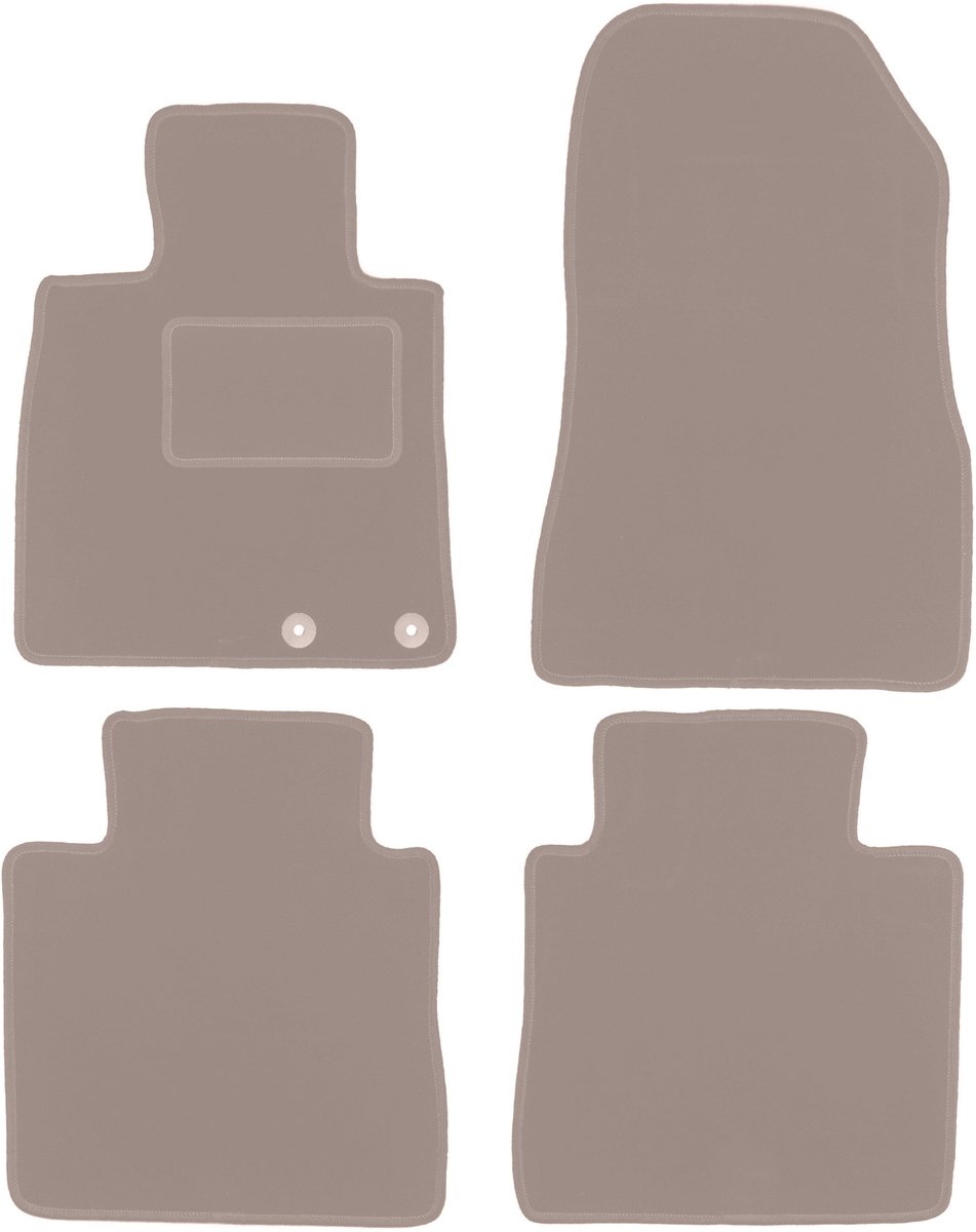 Beige velours matten voor: Nissan Note II hatchback (2012-)