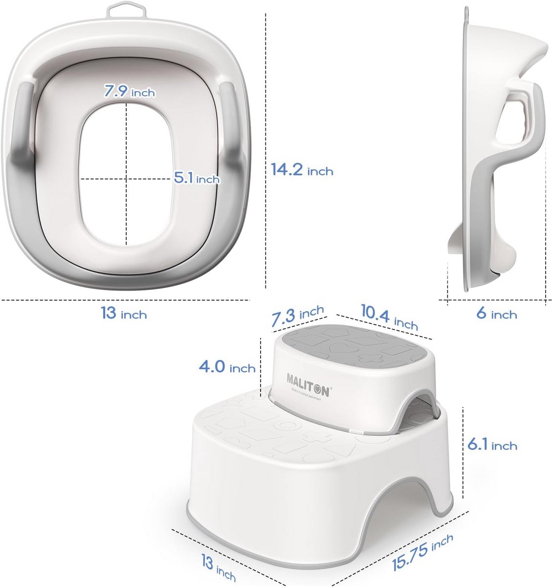 BISOO Toiletverkleiner voor Kinderen - WC-Bril Verkleiner - Toilettrainer - Toiletbril