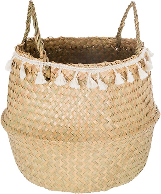 Panier de rangement / Panier de ventre Seagrass - Couleur sable Ø31 cm