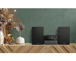 PHILIPS TAM3505M2 Micro-muzieksysteem, Bluetooth, cd-speler, USB, Auracast FM en DAB-radio, 85% PCR-materiaal