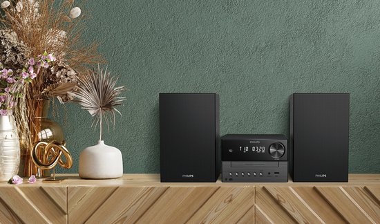 PHILIPS TAM3505M2 Micro-muzieksysteem, Bluetooth, cd-speler, USB, Auracast FM en DAB-radio, 85% PCR-materiaal